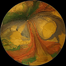 Cathedral City Art Collection: Elan Vital, 26 Round Painting #4090