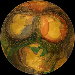 Cathedral City Art Collection: Elan Vital, 31 Round Painting #4089